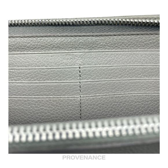 🔴 Saint Laurent Paris SLP Zip Long Wallet - Grey Leather - Picture 8 of 8